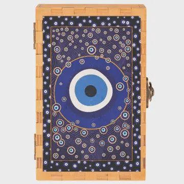 Wood Tarot Card Box, Style: Evil Eye