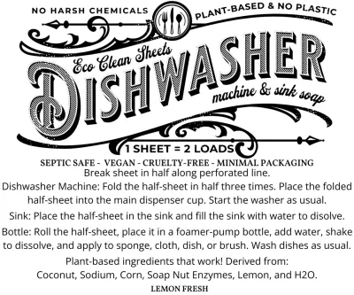 Symbiotic Dishwasher Sheet / Lemon