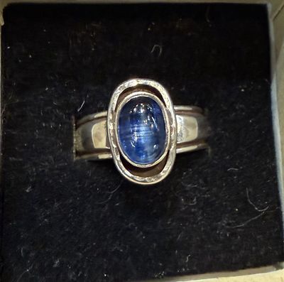 PA Oval Blue Kyanite Sterling Ring
