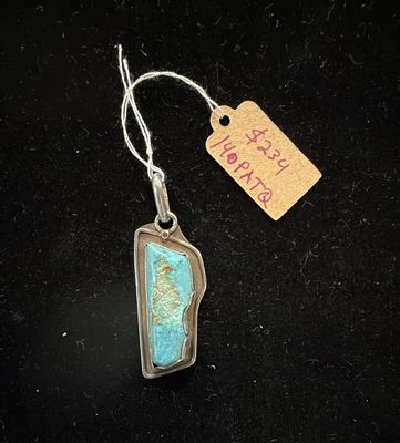 PA Semi-Polished Turquoise in Sterling Pendant (pendant only)
