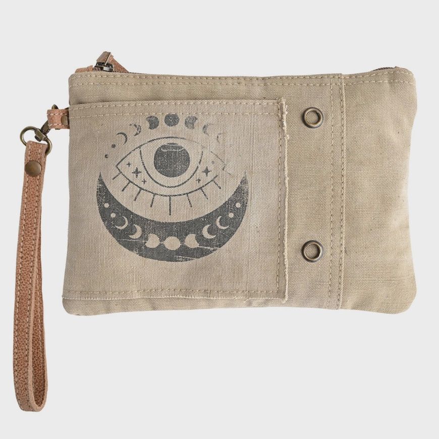 Distressed Evil Eye Wristlet