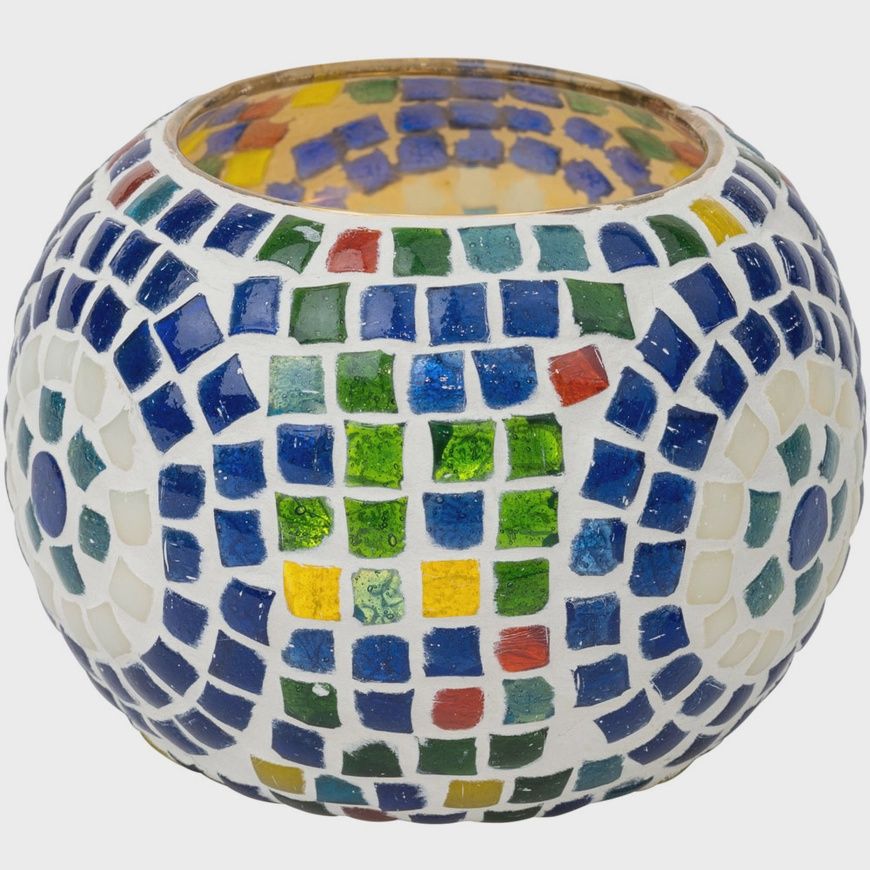 Evil Eye Mosaic Candle Holder