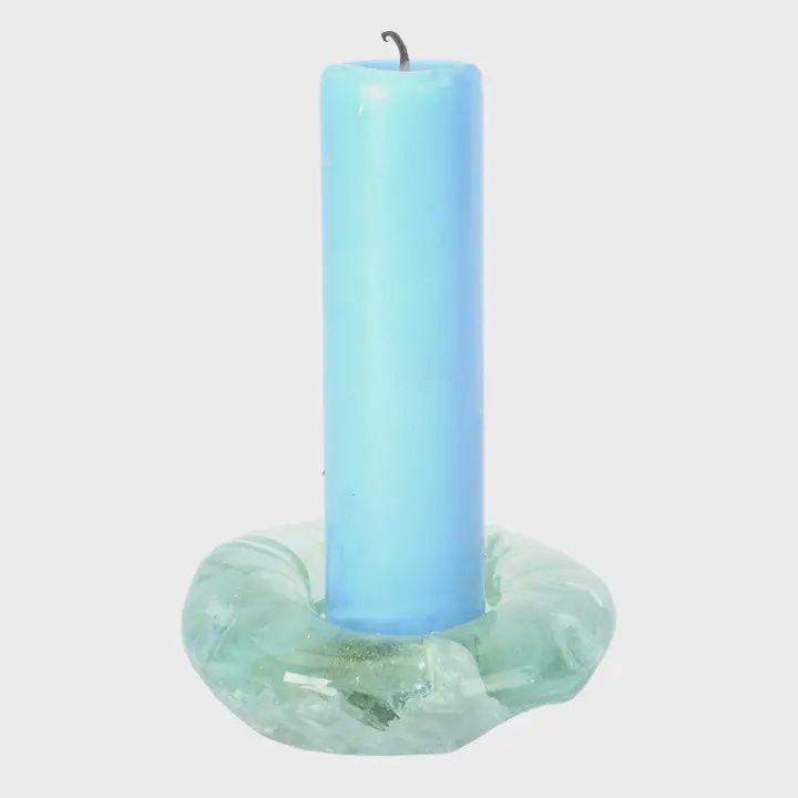 Small Molten Glass Candle Holder