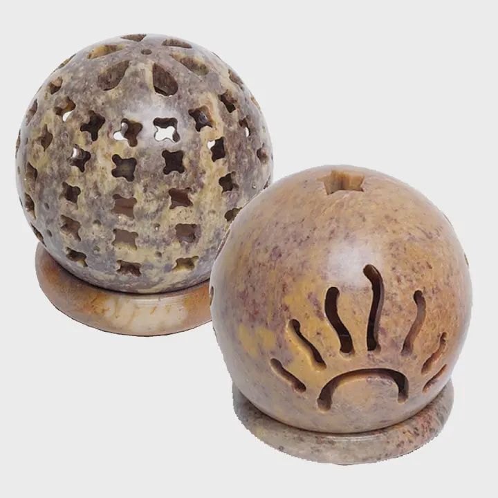 Globe Soapstone Incense Cone Holder