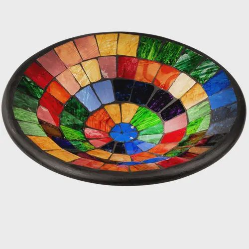 10.5in Mosaic Rainbow Bowl
