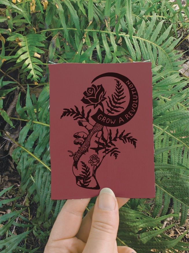 CFS Patch Beanie Hat, Style: Grow a Revolution in Sequoia Red