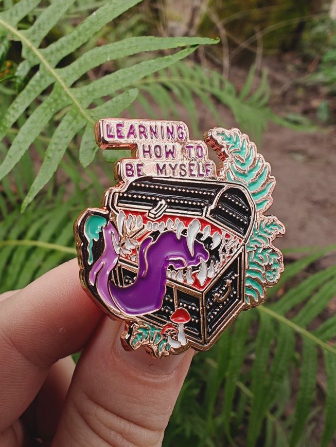 Mimic Learning Enamel Pin