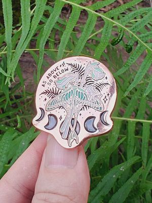 As Above Luna Moth Enamel Pin