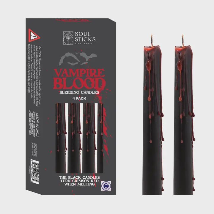 Vampire Blood Bleeding 10in Candles - Set of 4