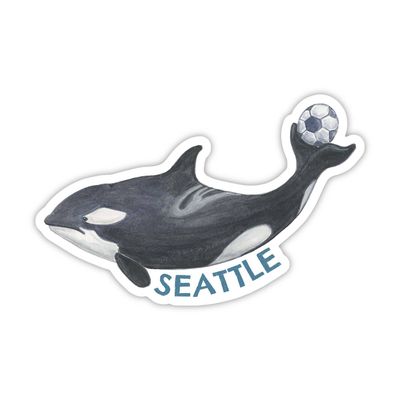 Seattle Soccer Orca Sticker - World Cup Sticker - Seattle Artist