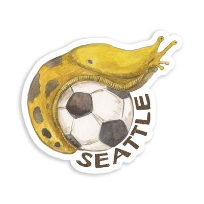 Seattle Soccer Banana Slug Sticker - World Cup Sticker - Seattle Artist