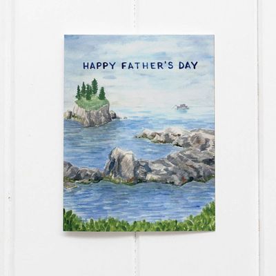 Fishing Happy Fathers Day Fisherman Dad Greeting Card