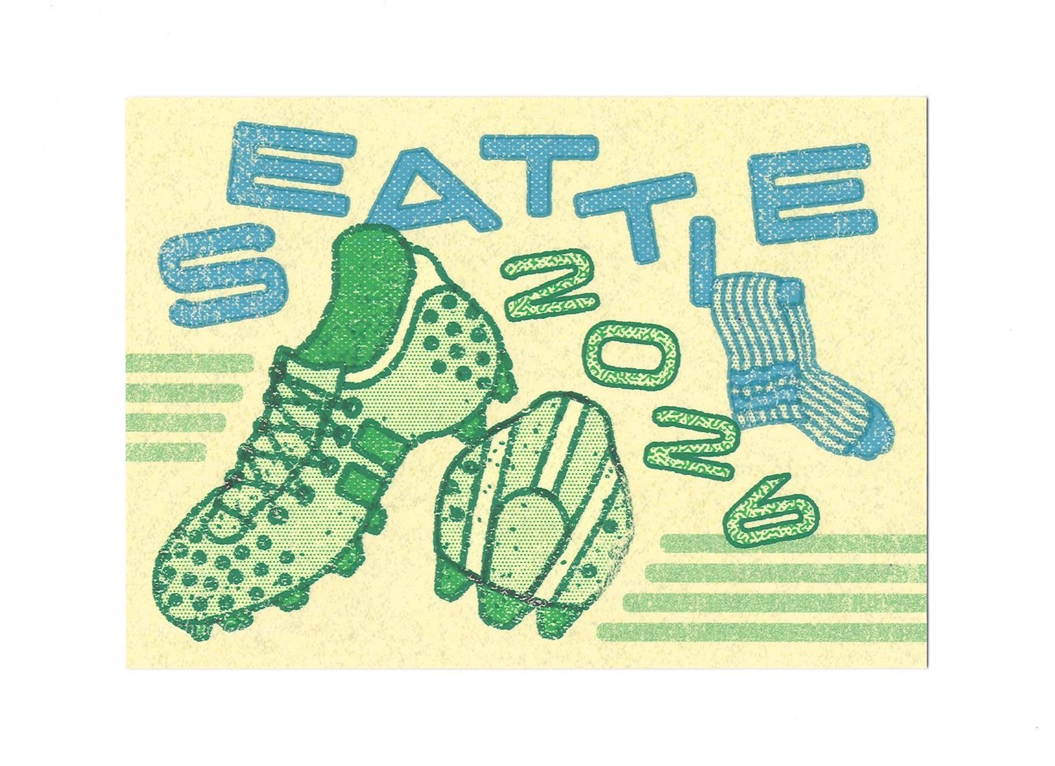 Seattle Soccer Cleats Postcard
