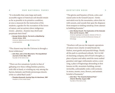 Our National Parks Quotation Book