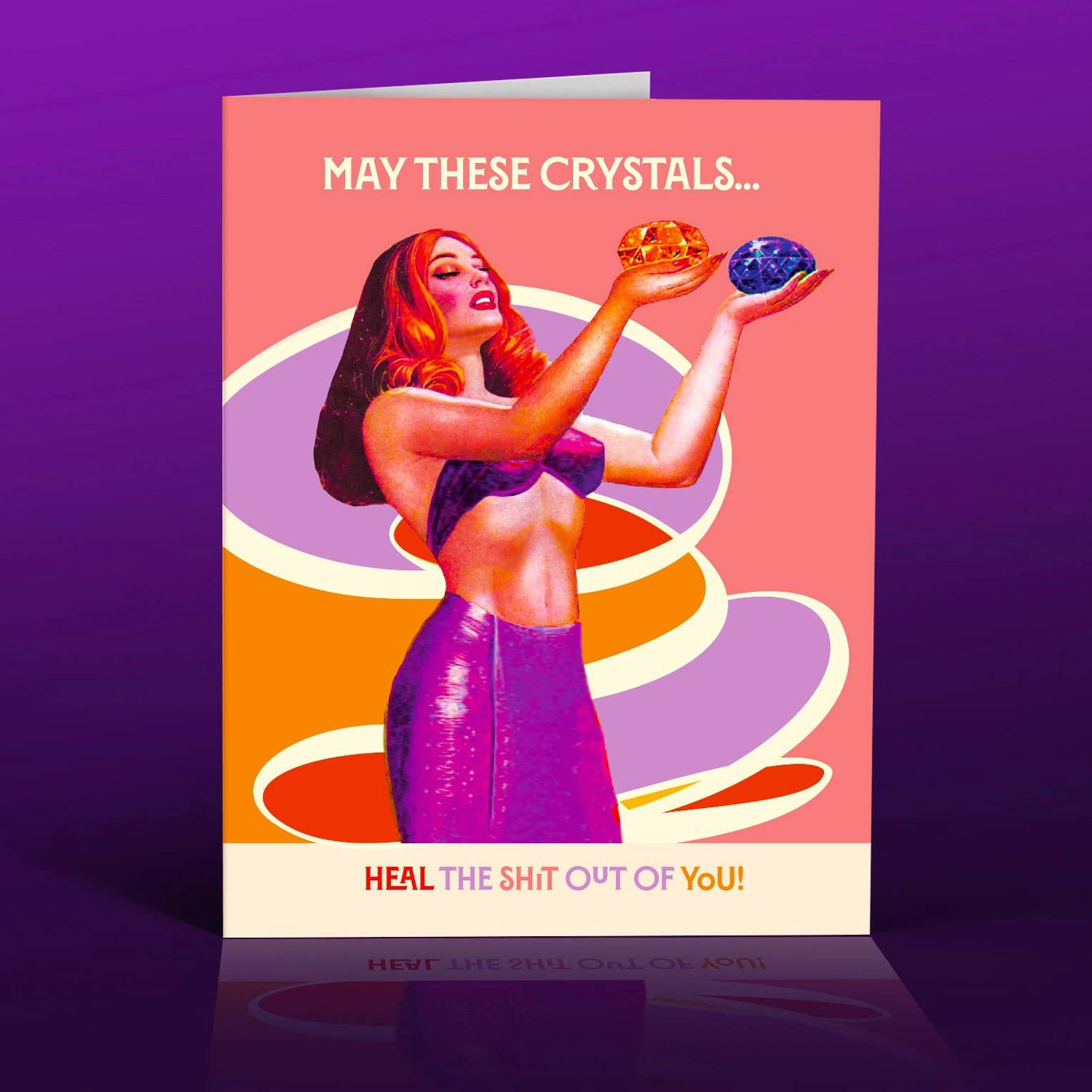 Healing Crystals Greeting Card