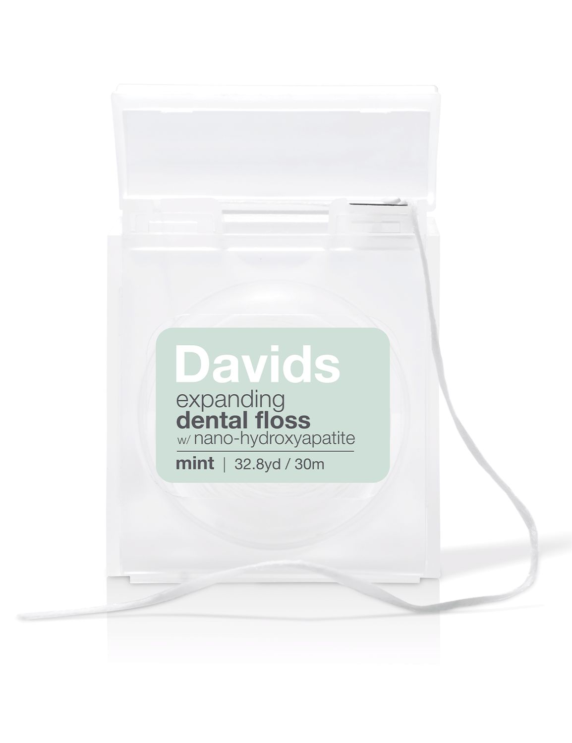 Davids Expanding Dental Floss in Refillable Dispenser / Mint