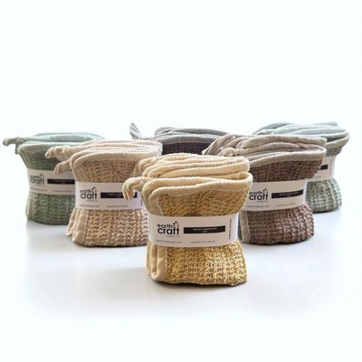Hand-Dyed Hemp Washcloth Set of 3