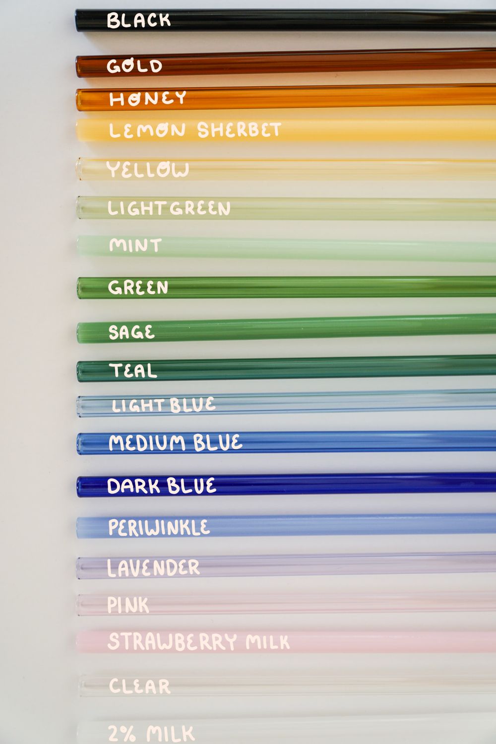 8in Colorful Ridged Bend Glass Straw for 16oz Cup, Colour: Strawberry Milk