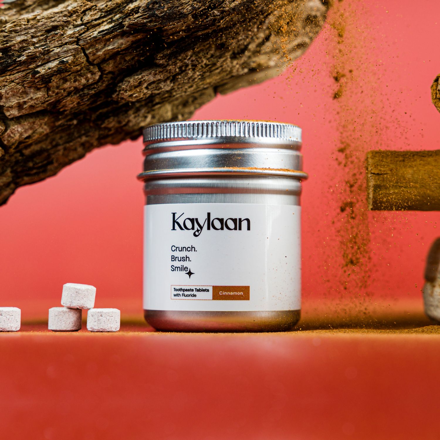 Toothpaste Tablets with Fluoride 90ct Tin / Cinnamon