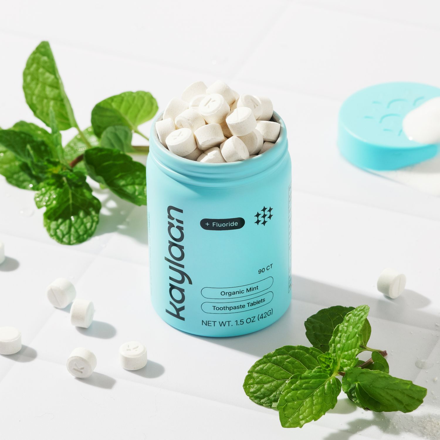 Toothpaste Tablets with Fluoride 90ct Tin / Mint