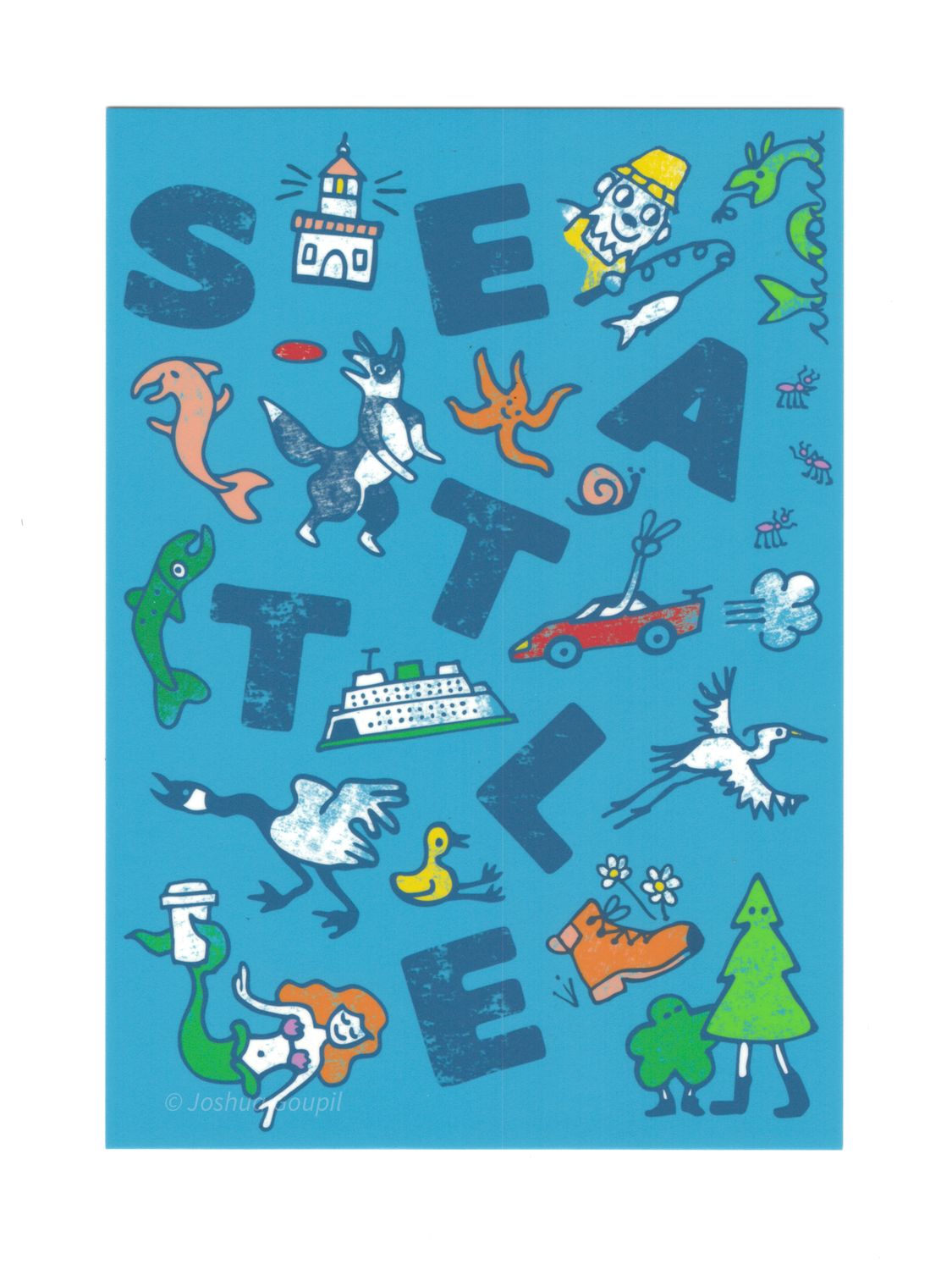 Seattle Icons Postcard