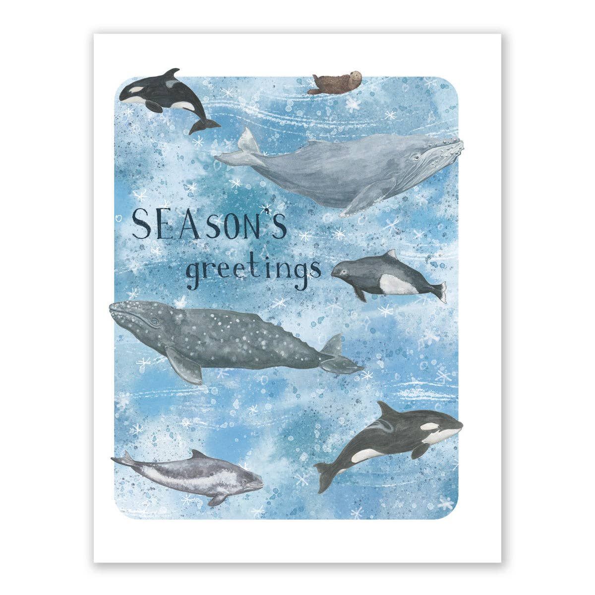 Season's Greetings Sea Life Holiday Greeting Card