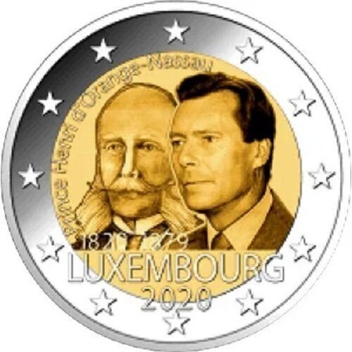 2€ Luxemburgo 2020 - Príncipe Henry <font Color=red>nueva</font>