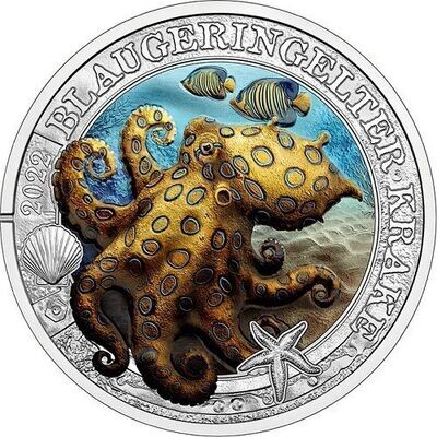 Austria 3€ 2023 - Vida Marina Nº1 - <b>the Blue-ringed Octopus</b>