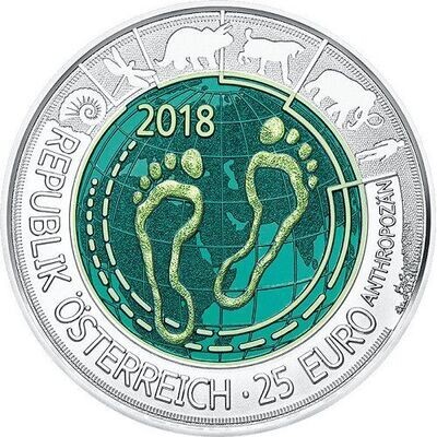 Austria 25€ Niobio 2018 - Antropoceno