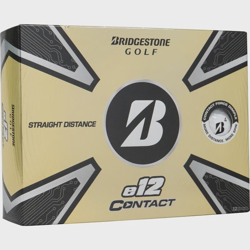 Bridgestone E12 Contact 2023 Golf Balls, Color: White, Size: Dozen
