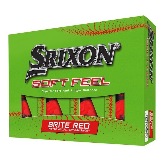 Srixon Soft Feel Brite 2023 Golf Balls, Color: Brite Red, Size: Dozen
