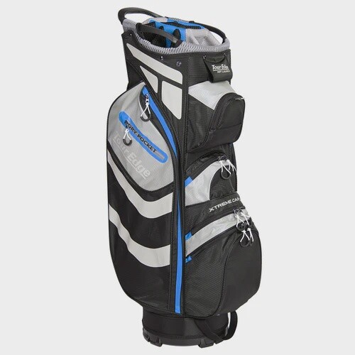 Tour Edge Hot Launch Xtreme 5.0 Cart Bag, Color: Black/Blue
