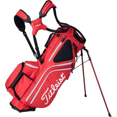 2025 Titleist Hybrid 14 Stand Bag, Color: RED/CHAR/GRY