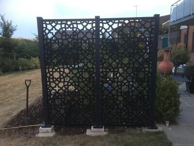 2 x 16mm Alhambra Large Screens with 3 x Full Height Posts - ONLY £445