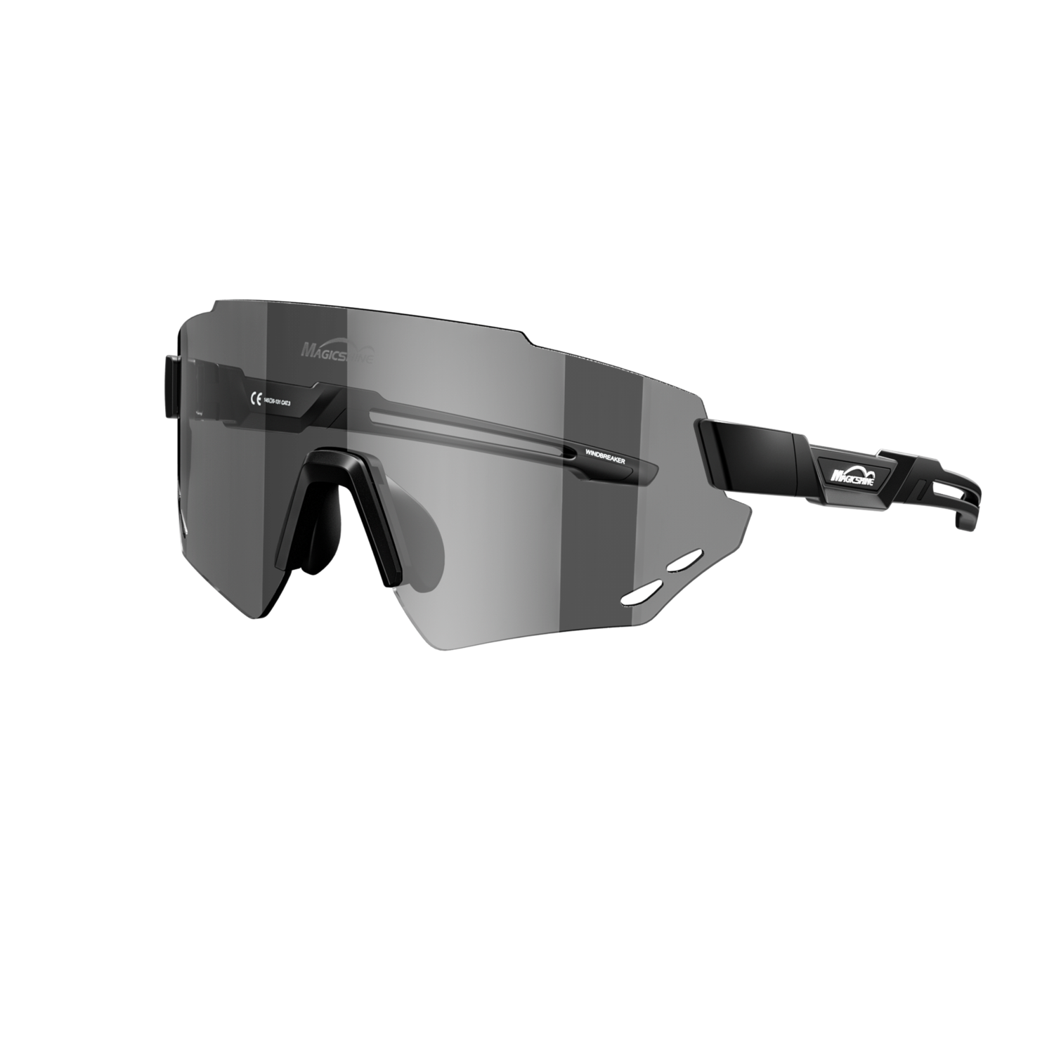 Windreaker Brille, polarisiert - schwarz