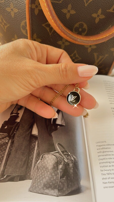 Small Black and Gold repurposed necklace