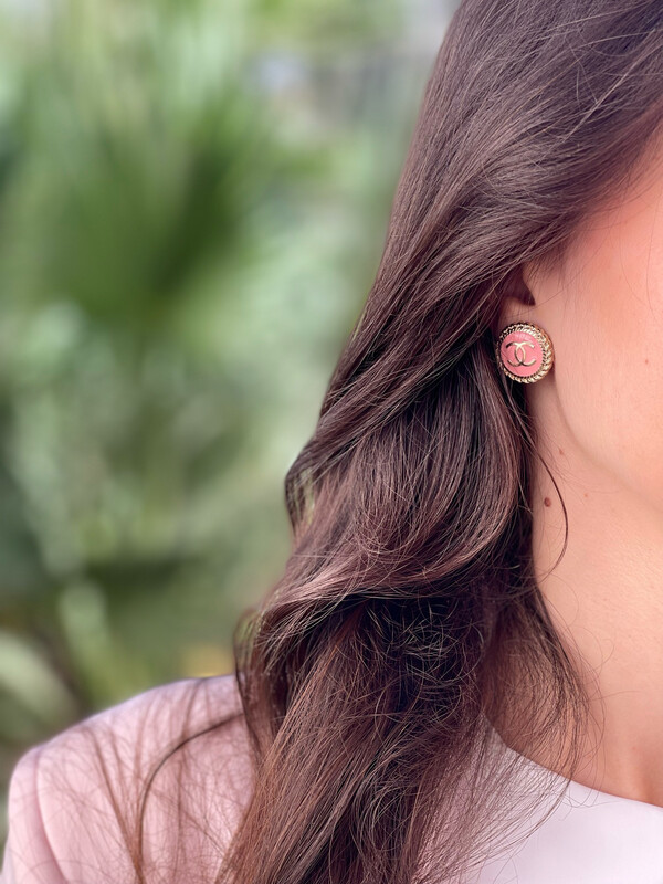Vintage Pink reworked earrings