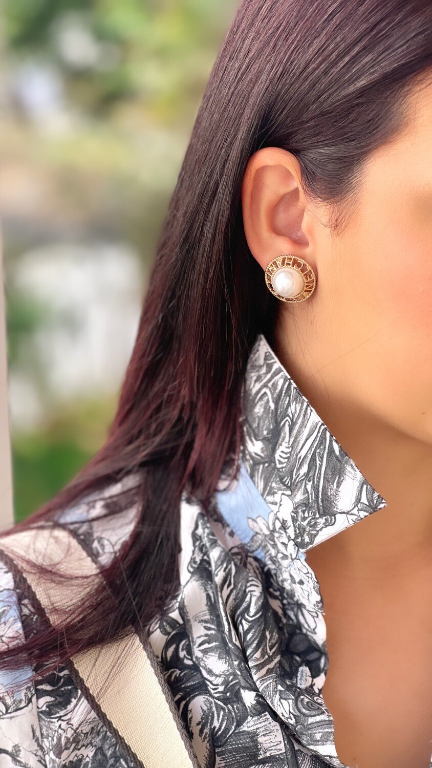 Delicate Gold Pearl reworked Earrings