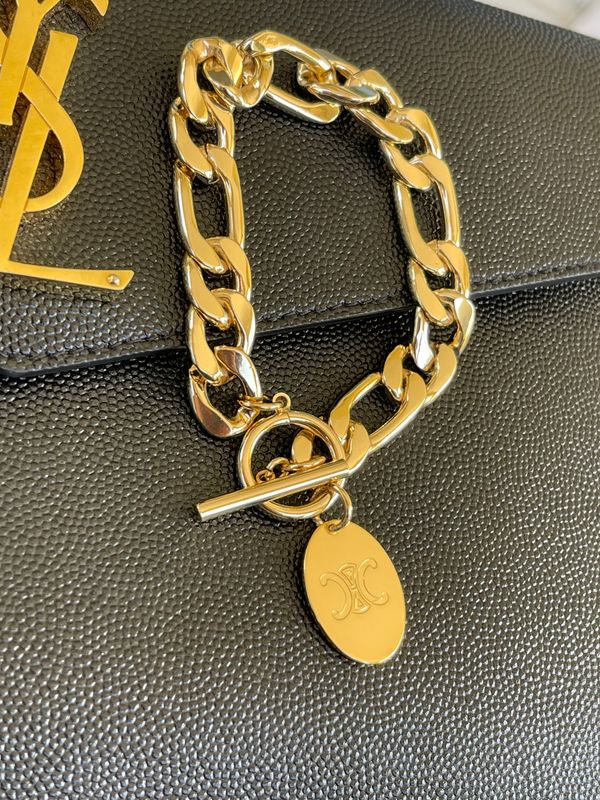 Delicate gold tone chain bracelet