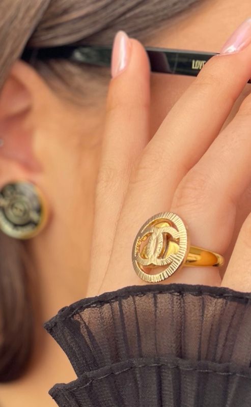 Delicate gold tone ring