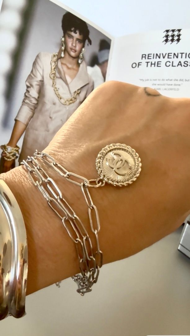 Stylish silver tone bracelet