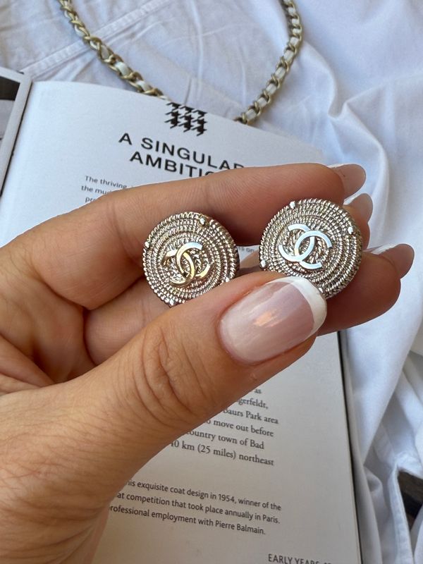 Elegant silver tone earrings
