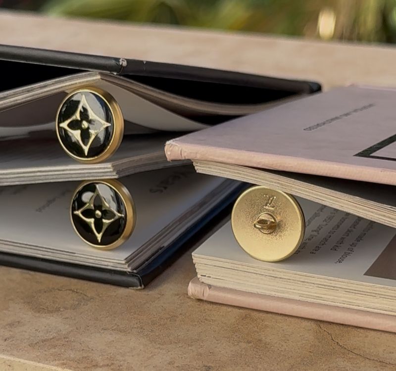 Majestic gold tone with black details earrings