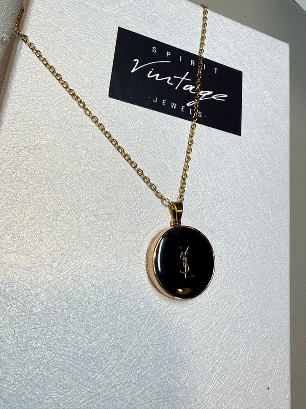 Maison Noir Monogram Pendant Necklace 