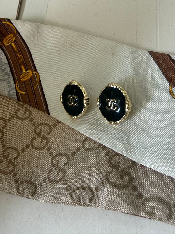 Paris Noir stud reworked Earrings
