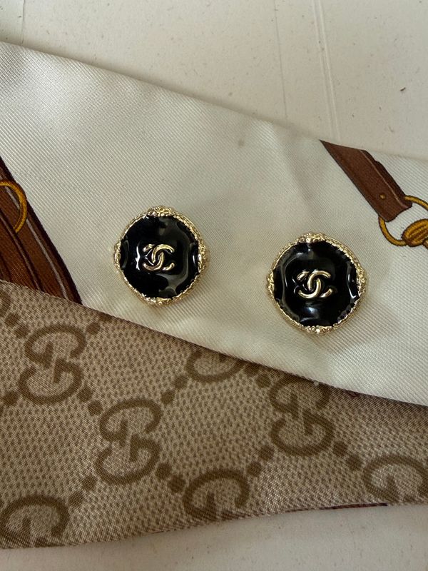 Paris Noir stud reworked Earrings