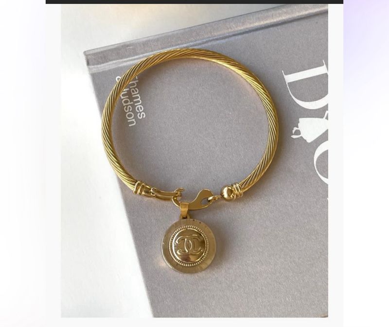 Delicate vintage repurposed gold bracelet