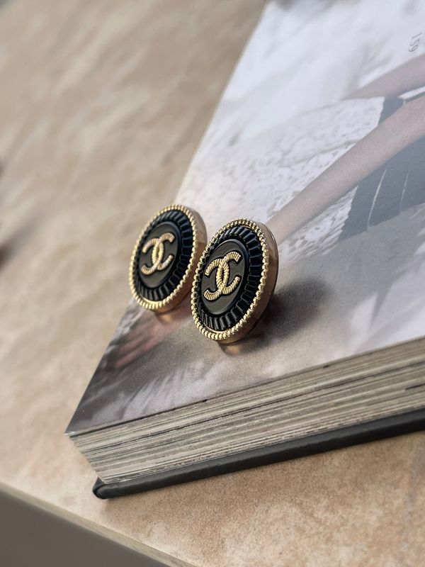 Classic black and gold tone earrings