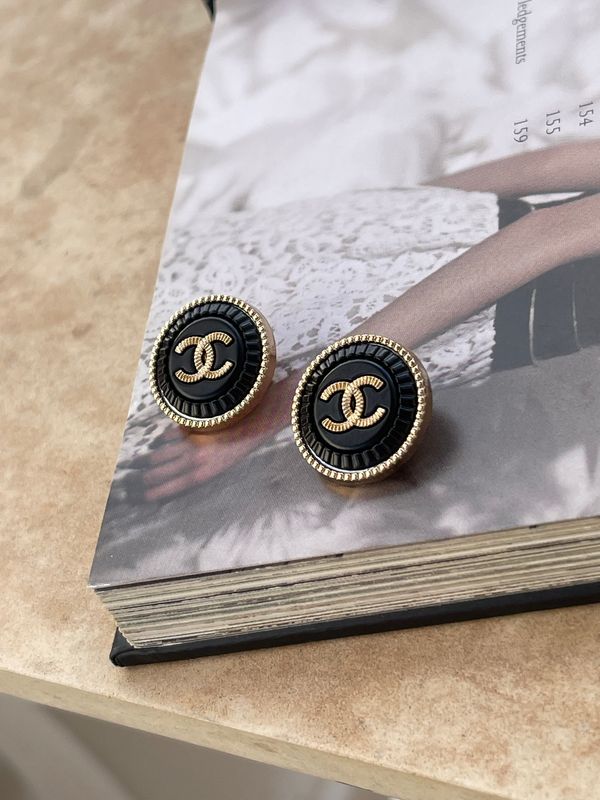 Classic black and gold tone earrings