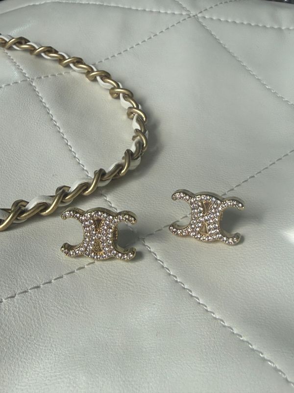 Timeless Gold tone Monogram Earrings